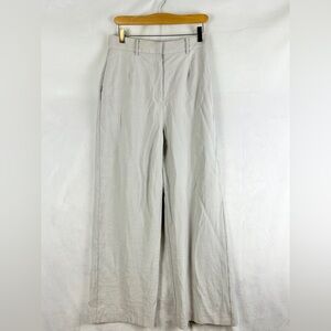 WAYF Wide‎ Leg High Rise Trouser Pant Grey Women's Medium Office Career